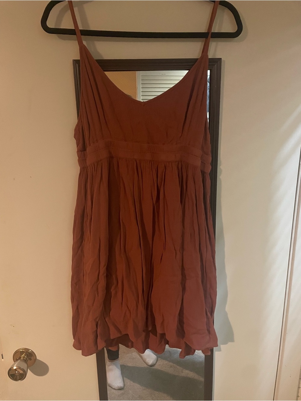 Women’s Spaghetti Strap Rust Brown Summer tank top